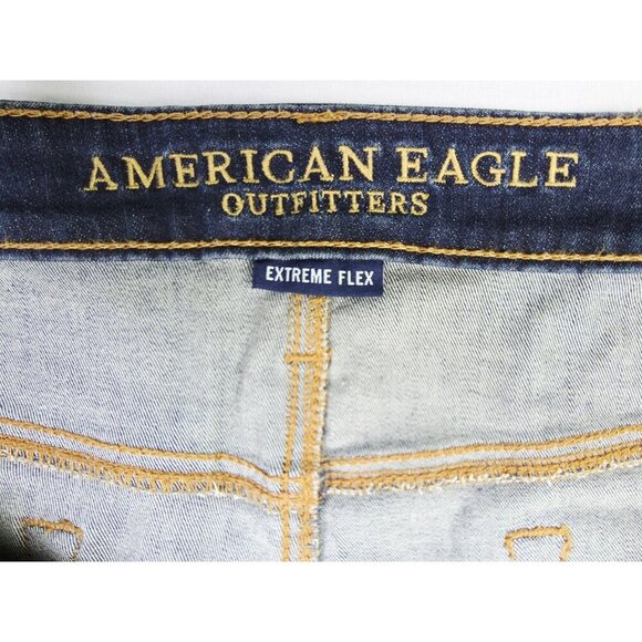 American Eagle Outfitters Size 36X30 Mens Extreme Flex Super Skinny Blue Jeans - Picture 5 of 12